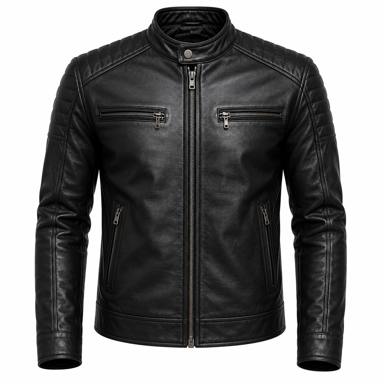 Men's leather fashion jacket