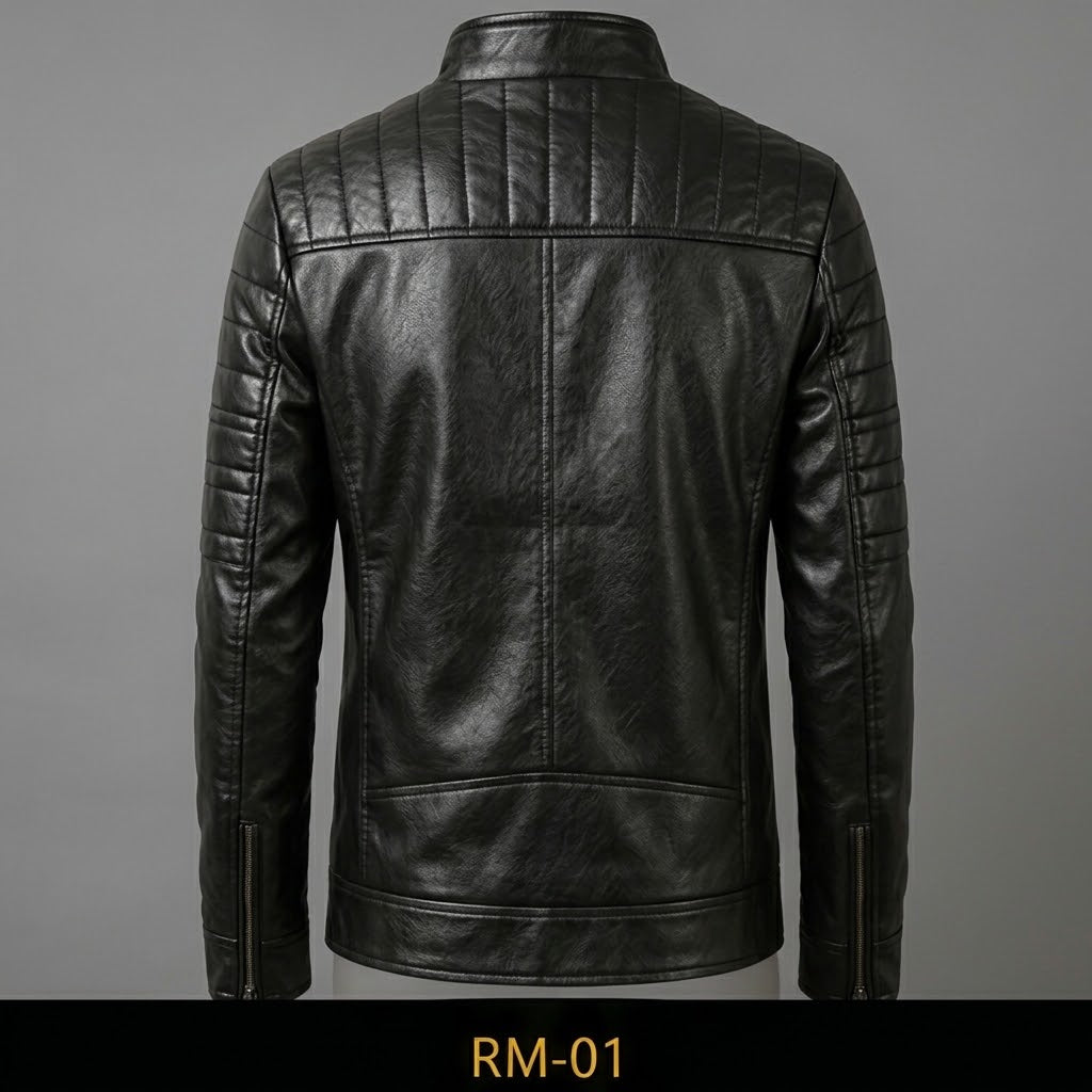 Men's Biker Style Leather Jacket