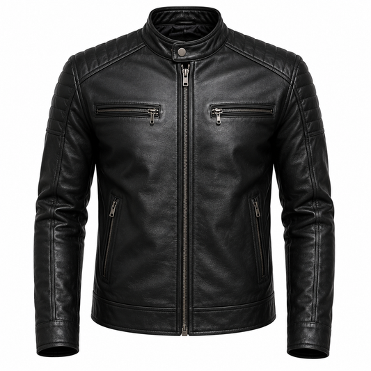 Men's leather fashion jacket