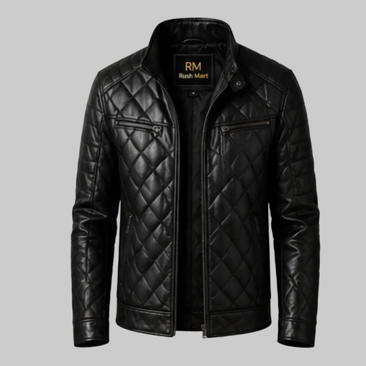 Men's leather fashion jacket