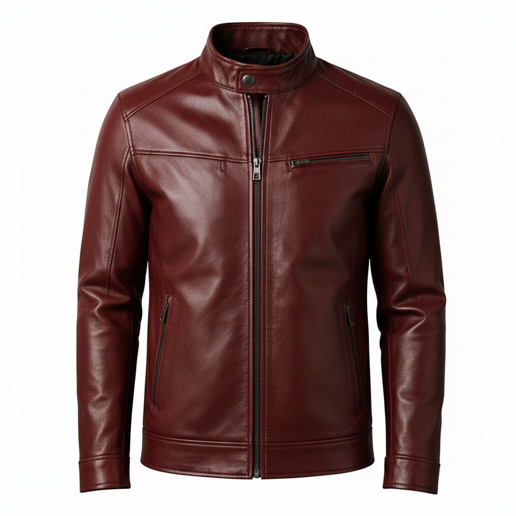 Men's leather fashion jacket